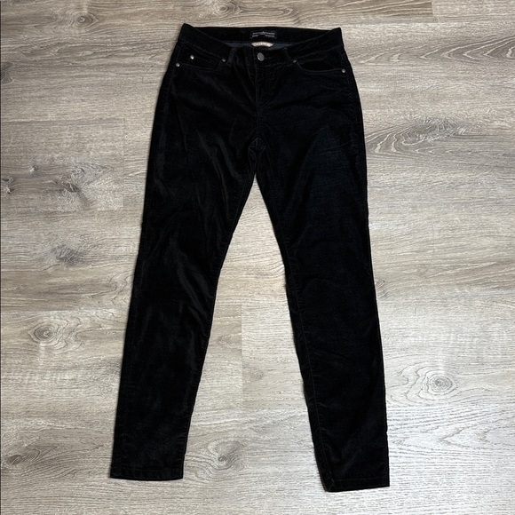 Peruvian Connection Zoe Velveteen Mid-Rise Skinny Jeans in Black Sz 6 - Picture 3 of 13